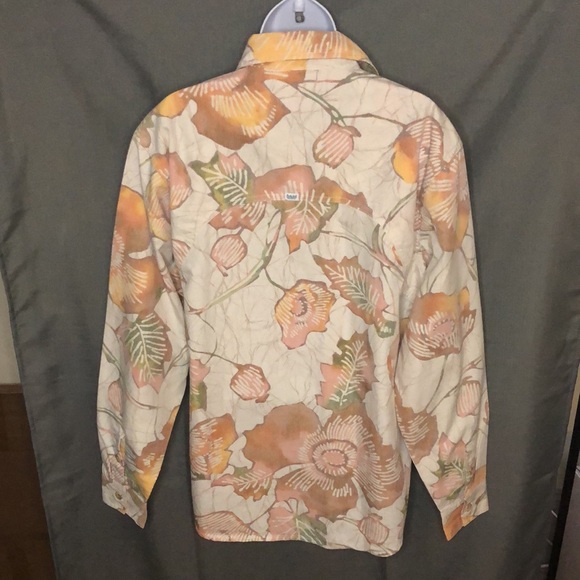 Vintage Style Surf Line Hawaii Long Sleeve Floral Camp Shirt - Picture 11 of 11